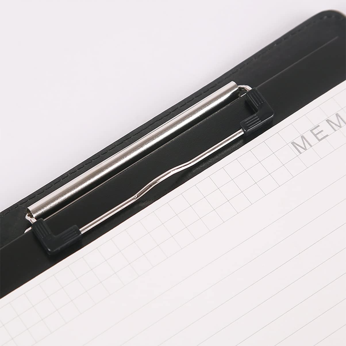 Teczka konferencyjna Organizer na dokumenty， Teczka A4 z schowkiem i miejscem do przechowywania, teczka do pisania ze sztucznej skóry z schowkiem konferencyjnym(Svart,No calculatorMemo pad*5)