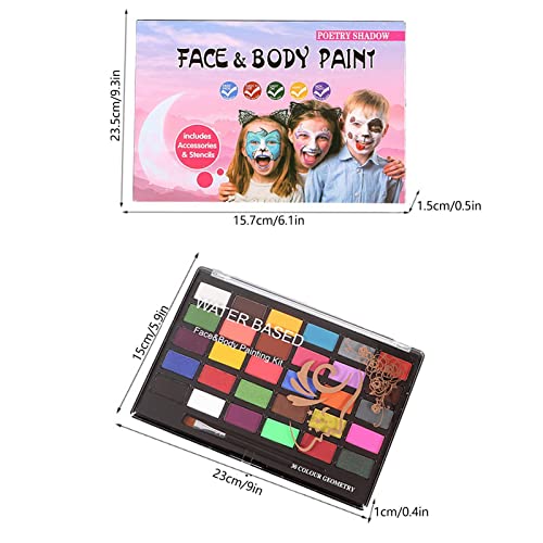 Pintura de rosto | Conjunto de maquiagem infantil pintura corporal | Conjunto de tintas corporais pi