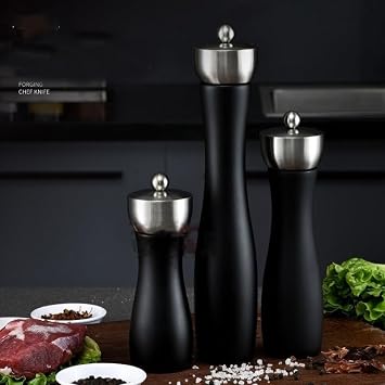 Pepper Grinder Stainless Steel Manual Pepper Grinder Kitchen Adjustable Ceramic Spice Salt Kitchen Mill(5inch)