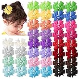 Diseño lindo: Use lindas formas de moños para el cabello y colores brillantes para que su niña se vea más hermosa, y 20 colores combinan perfectamente con varios estilos de ropa.