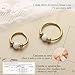 UBGICIG 2Pcs Opal Nose Rings Hoops 316 Surgical Steel Nose Piercing Jewelry White 18K Gold 18G