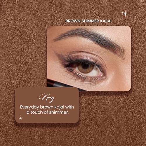 Image of Parul Garg Beauty Bold Define Shimmer Kajal | Smooth Glide Kajal for Eyelid & Lash Line | Long-Lasting, Smudge-Proof & a Dazzling Shine | Vegan & Cruelty-Free (Mrig)