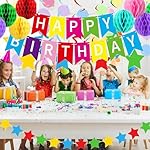 Colorful Rainbow Birthday Party Decorations Kit with Honeycomb Balls, Rainbow Stars Hanging Swirl Streamers, Circle Dots Garland, Happy Birthday Party Decorations for Women Men Boys Girls - Image 3