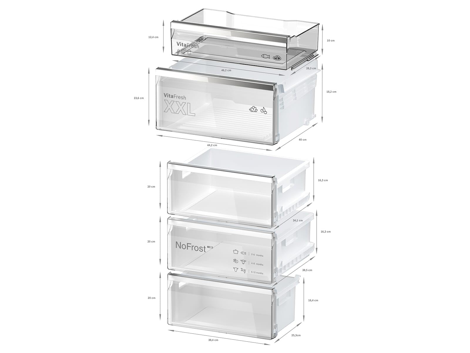 Réfrigérateur combiné pose-libre BOSCH KGN39AIBT SER6 - No Frost - 363 L - inox