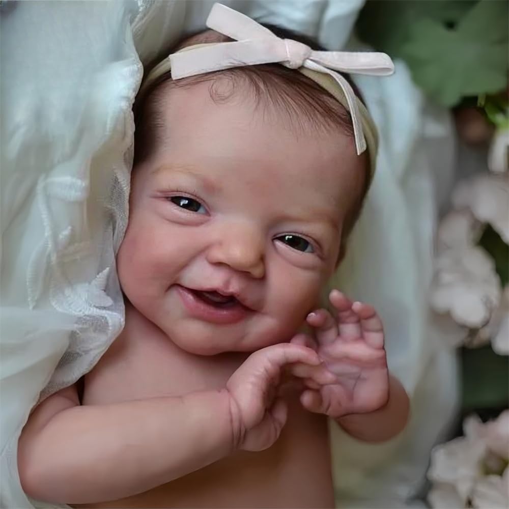 Bambole Reborn Femmine 20 pollici Bambole Reborn Originali Bambino Bambolas Realistico Neonato Bambino Bambola Real Soft Touch Vinile Integrale Fatte a mano Lavabile Sorridente Ragazza