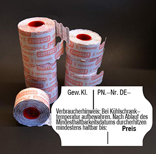 Eieretiketten 32x19mm für Preisangabe, Gewichtsklasse, Packstellennummer und MHD Cover