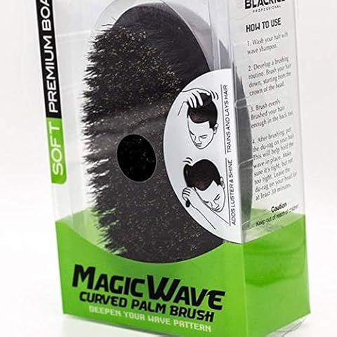 Premium Boar Magic Wave Curved Palm Brush (SOFT) Cover