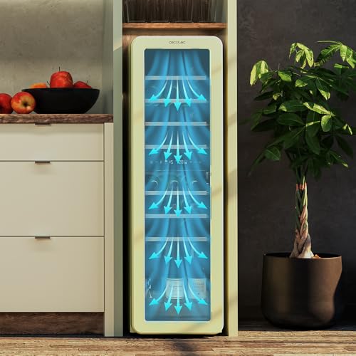 Cecotec Weinkühlschrank 30 Flaschen Retro Bolero Grandsommelier Origin Duo 30 Hit Green. Grün mit 2 Temperaturzonen (5-12ºC, 12-20ºC), LED-Steuerung, NoFrost, Holzregale, Innenbeleuchtung 12 Cecotec Weinkühlschrank 30 Flaschen Retro Bolero Grandsommelier Origin Duo 30 Hit Green. Grün mit 2 Temperaturzonen (5-12ºC, 12-20ºC), LED-Steuerung, NoFrost, Holzregale, Innenbeleuchtung