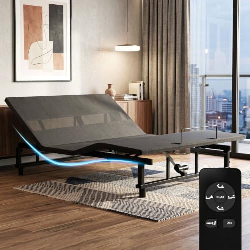 King Adjustable Bed Frame with Wireless Remote, Electric Bed...