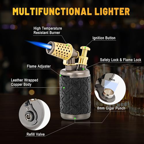 Encendedor de mesa recargable Ambrogio.L Jet Torch miniatura 2