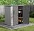 HOMSPARK Outdoor Storage Shed 6x4 Ft, All-Weather Resistant Resin Garden Sheds & Outdoor Storage Clearance with Floor & Windows, Double-layer Plastic Tool Sheds for Patio, Garden & Lawn(Grey,Flat Top)
