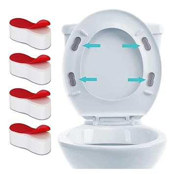 KTM Healthcare 4PCS Toilet Seat Buffers Seat Bumpers Self-Adhesive Toilet Seat Stoppers Toilet Lid Seat Buffer Spacers for Bidet Attachment//
