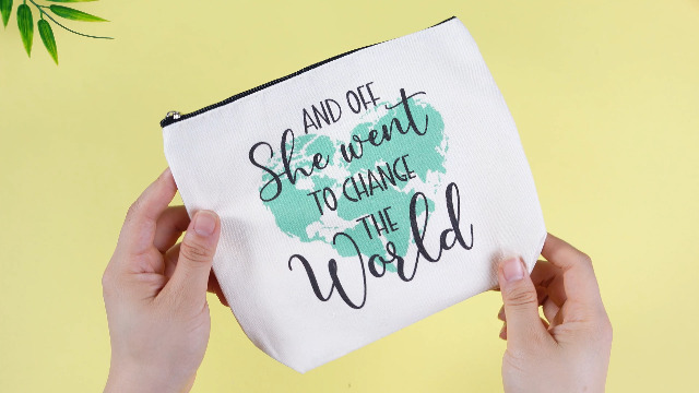 Set 2 Bolsos de Lona Tote y Maquillaje Motivacional miniatura 7