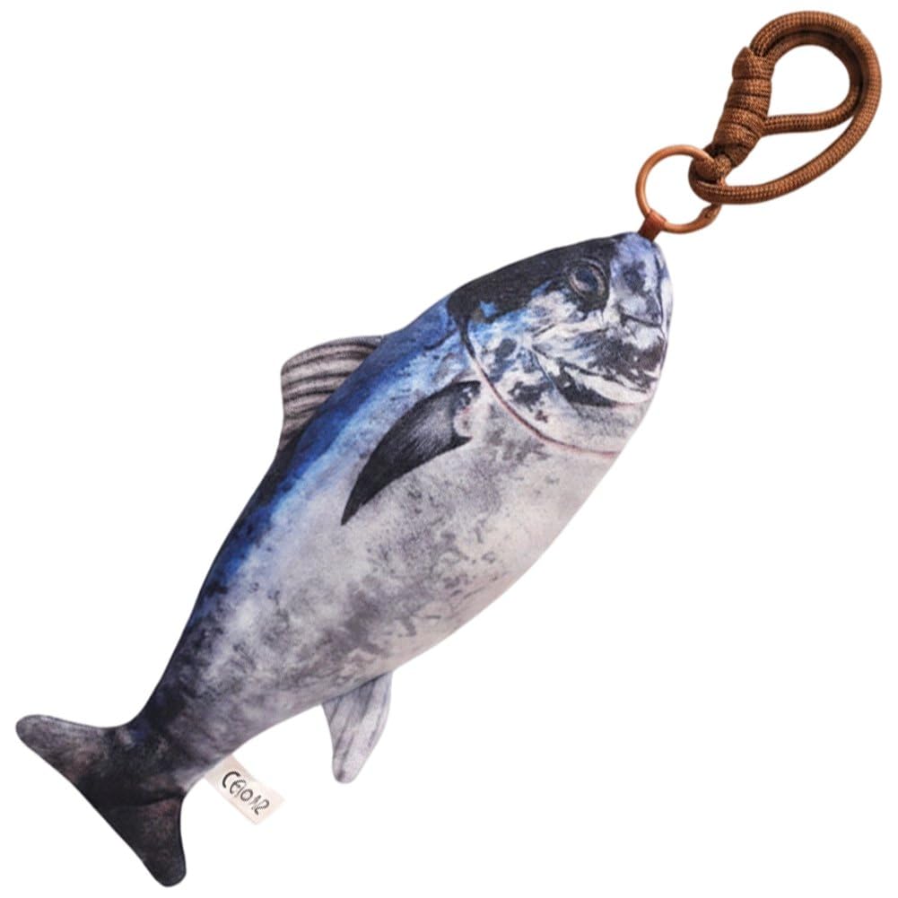 Sofezdo Realistic Fish Keychain Pendant Plush Stuffed Fish Keychain Bags Decor Mini Hanging Fish Ornaments Bag Charms for Women Men