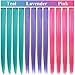 Fcysws Colored Clip in Hair Extensions 21 Inch Heat-Resistant Synthetic straight Hair Extensions for Women Girls Hair Accessories Party Gift Multi-Colors Hairpiece 12PCS (Pink Lavender Teal)