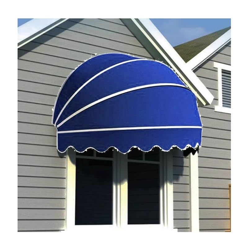 Canvas Dome Retractable Awning, Window Canopy Awning, Foldable Polyester Sunshade Cover, for Residential and Commercial,Deck, Balcony, Yard (Color : Blue, Size : 60cm)