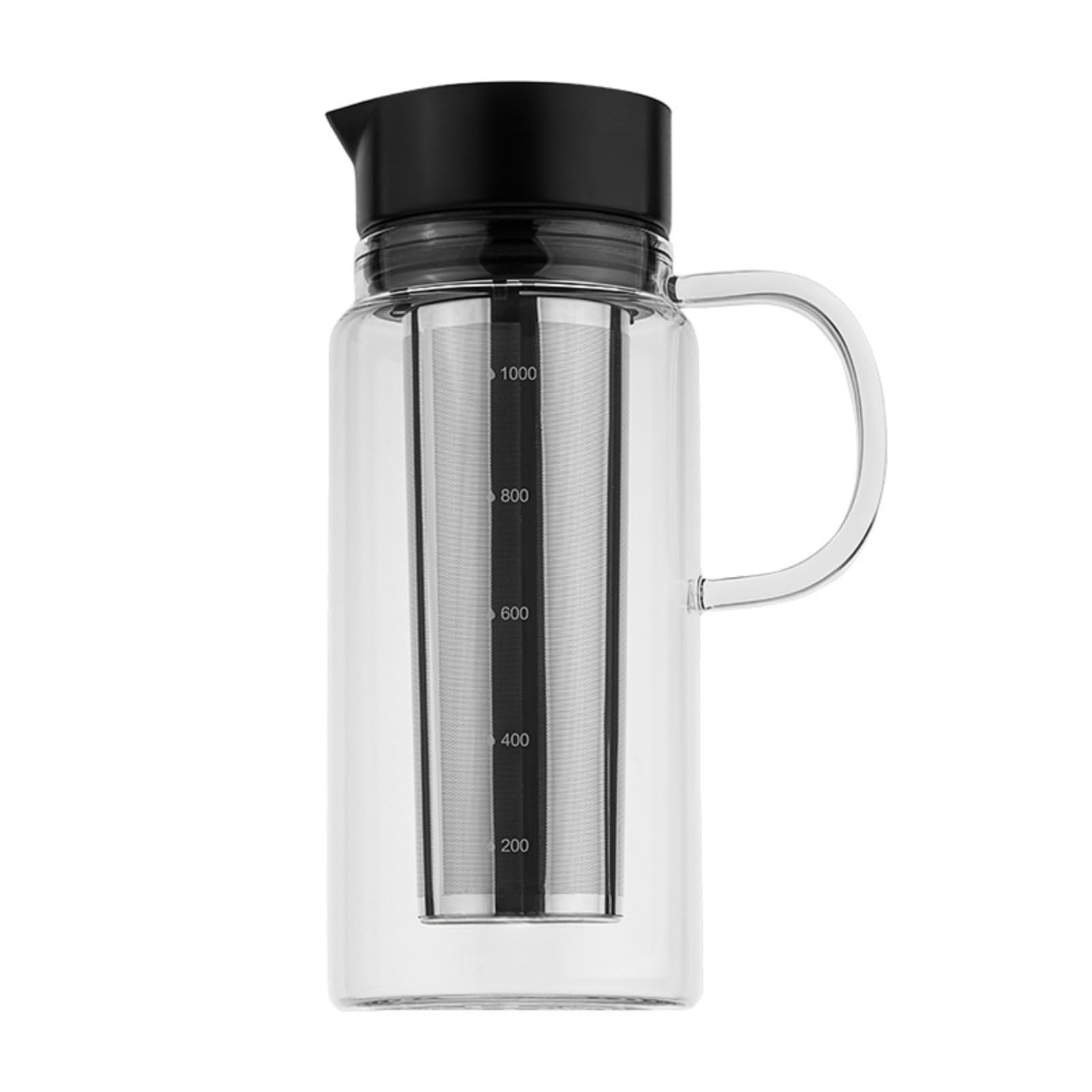 Caraffa per Cold Brew Graduata, Nero 1000ML