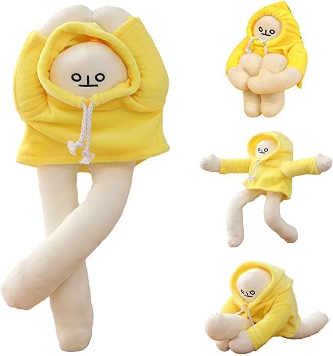 Banana Man Plush,Weird Stuffed Animals Doll with Magnet,Cute Funny Changeable Plush Pillow Decompression Toys Gifts for Boys Girls Birthday Party Christmas Green (7inch)