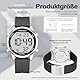 Hearkent Herren Sprechende Uhr Deutsch Ankündigung,Senioren Armbanduhr Sehbehinderte Uhren Blindenuhr,Große Digitale Funkuhr,Durchdachte Geschenke (Silikon schwarz)