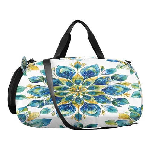 Mandala Kids Overnight Sports Duffel Bags with Shoe Compartment & Wet Pocket Travel Sport Gym Bag for Girls Boys2