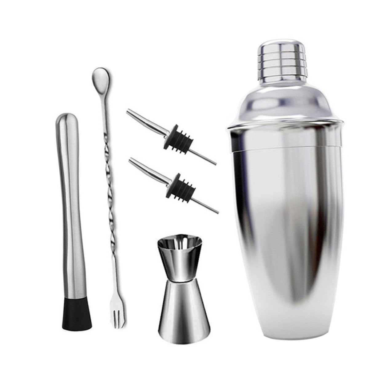 6piezas Coctelera De Acero Inoxidable Coctelera De Bar para Preparar Cócteles De Vino Casa