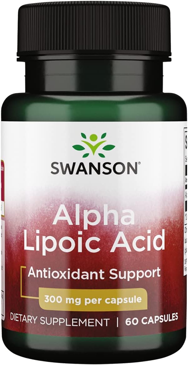 Swanson Alpha Lipoic Acid 300 mg, Antioxidant, 60 Capsules 60 Count (Pack of 1)