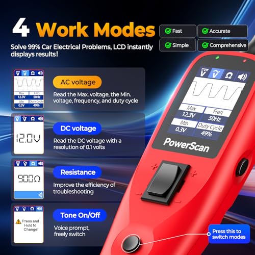 image for Autel PowerScan PS100 Automotive Circuit Tester 2.0, 12-24V Power Circ