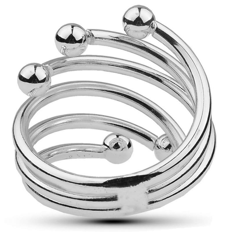 Anillo de Entrenamiento de Modelado de Acero Inoxidable para Hombre, Accesorio Diario versión Plateada