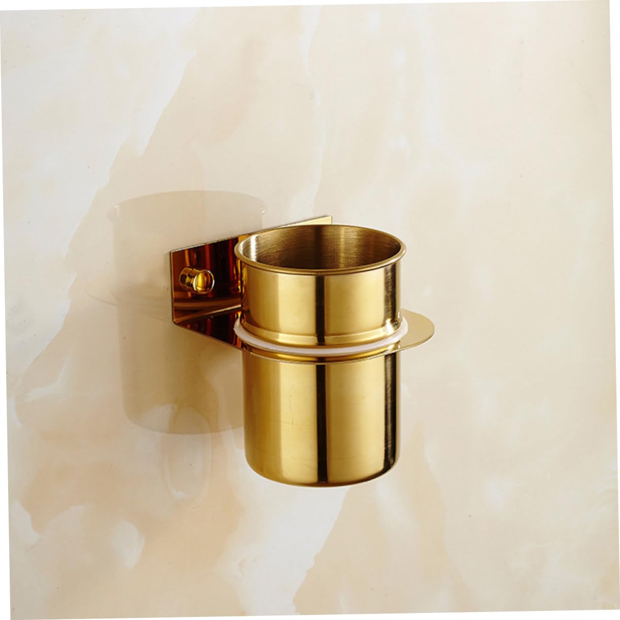 Cepillo de Baño Inoxidable con Soporte de Pared Dorado Escobilla para WC Resistente y Reutilizable para Limpieza Eficaz del Baño de Espacio y Diseño Moderno