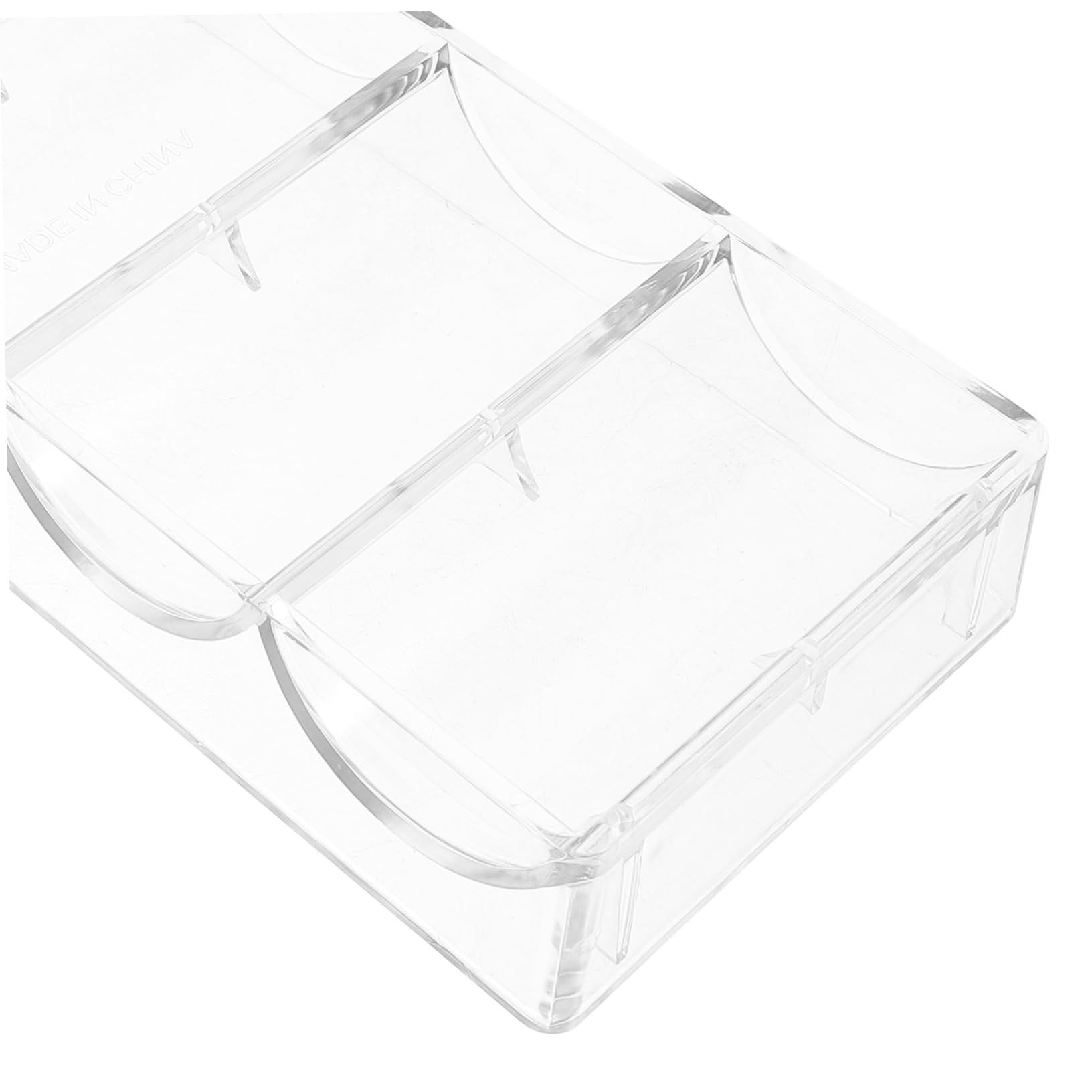 MOLUCKFU 4pcs Box Poker Chip Case Sturdy Acrylic Chip Storage Box Poker Tray Large Capacity for Games