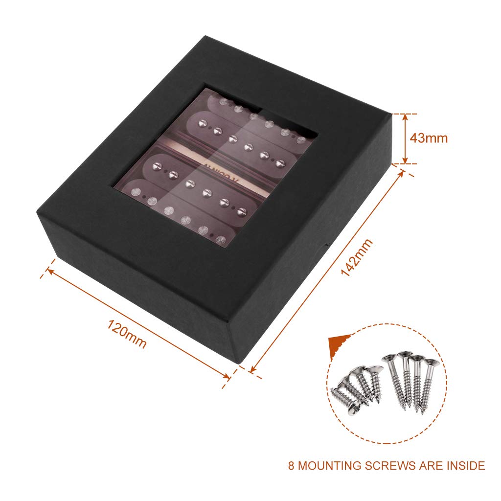 Alnicov Pickup Humbucker Double Coil Set Manico E Ponte Pickup In Palissandro Per Chitarra Elettrica Con Viti Di Montaggio