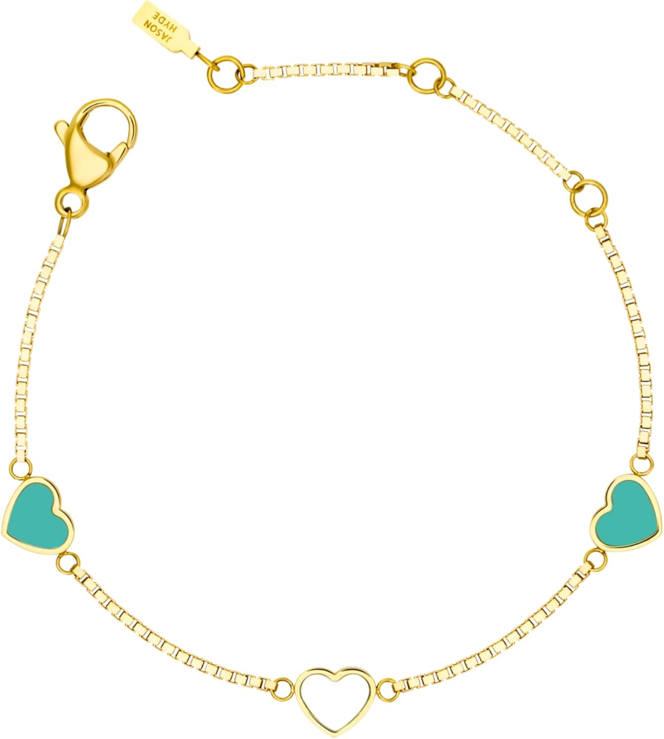 Jason Hyde Amare Trio Charm Bracelet - Turquoise & White Recycled Ocean Plastic