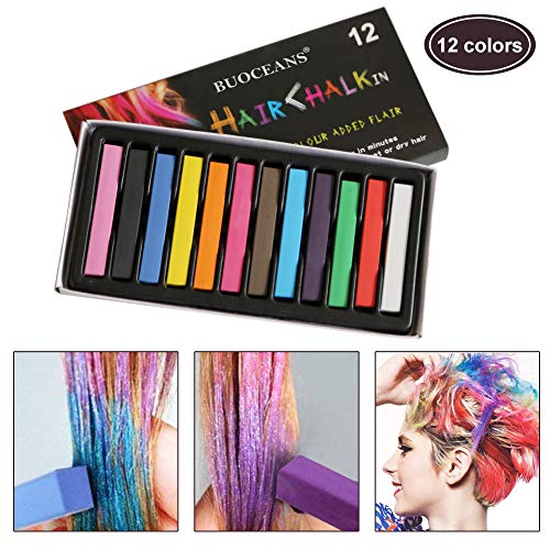 image for BUOCEANS Official Hair Chalk,Hair Chalk Pens,Temporary Hair Chalk Set,