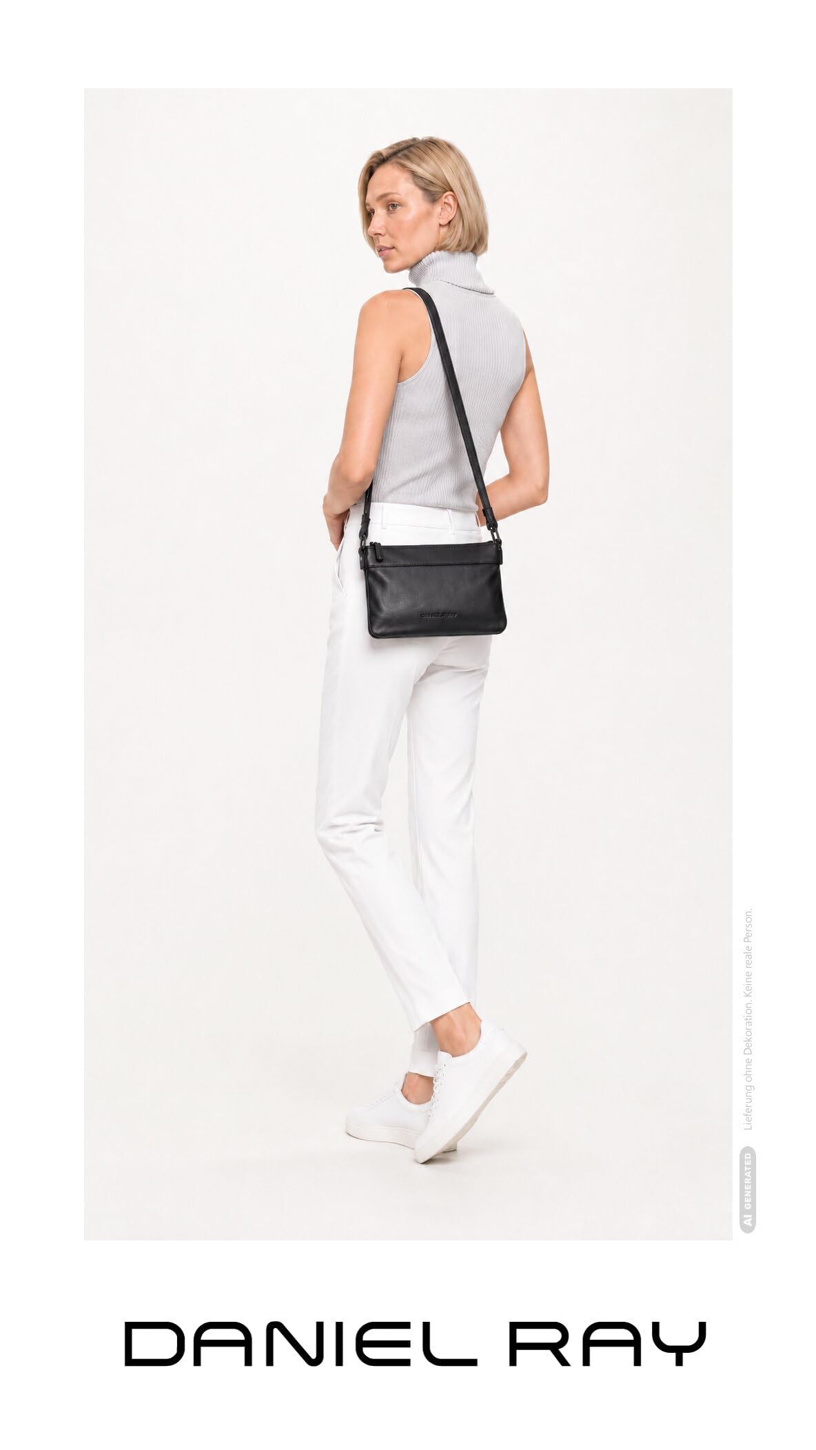 Handtasche Leder klein Damen Crossbody Schultertasche Portpirie 1617 +e