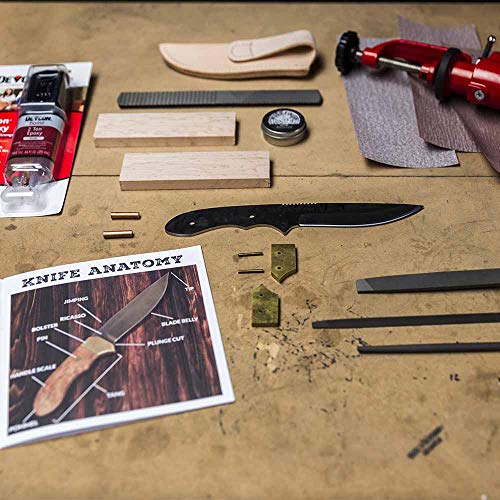 image for Man Crates Knife Making Kit – Includes Stainless-Steel Blade, Maple 