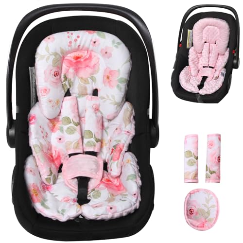 Image of Infant Support Cushions, Insert for Car Seats, Stroller Cushions, Pink