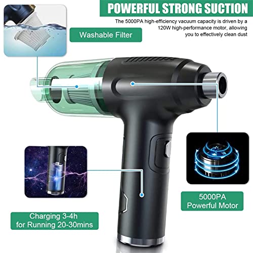Image of ZORBES Cordless Electric Air Duster, with 2 Type of Nozzles, Powerful 45000 RPM USB Rechargeable Air Duster, Keyboard Duster, Air Blower Duster for Computers, Electronics Cleaning Computer Cleaner