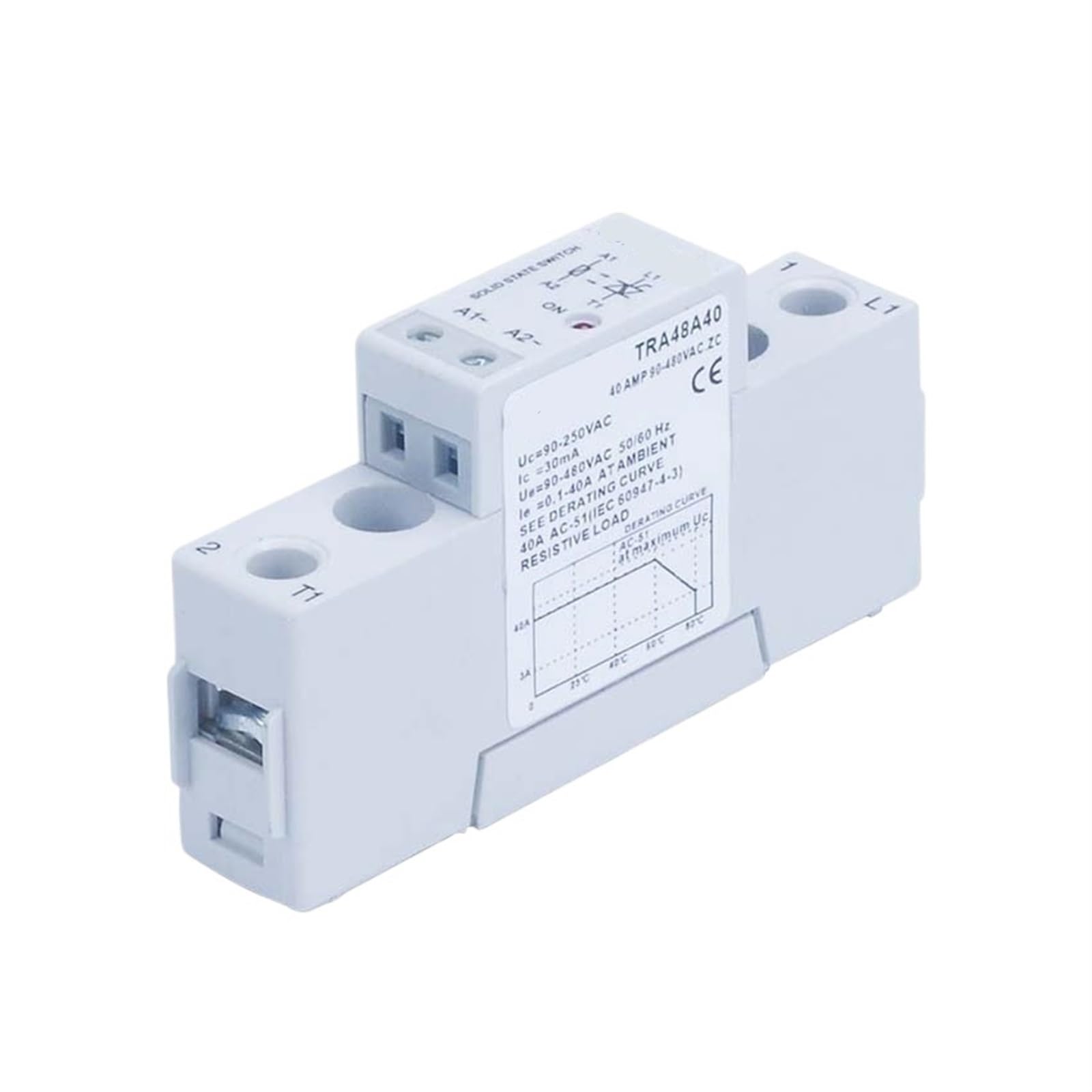 NWPNLXEA TRA48A40 40A Automation SSR Solid State Relay AC AC 90-250VAC Input Output 90-480VAC Voltage Control Power Relays Board Module
