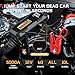 5000A Jump Starter Povasee A40 Car BatteryJump Starter, 12V Jump Box for Car Up to All Gas or 10L Diesel Engine Battery Jumper Starter Portable with 3