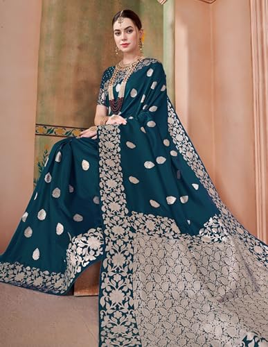 Image of Yashika Women's Pure Kanjivaram Silk Saree Soft Banarasi Style Wedding With Blouse Piece | Saree For Women | New Sari