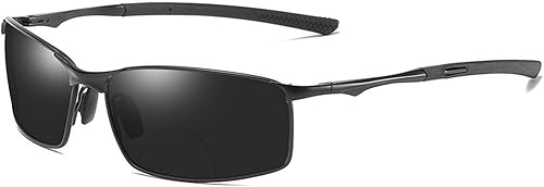 Miniatura 3 de Gafas de sol deportivas de visión nocturna vintage para hombre, marco de metal, conducción bifocal, gafas de lectura