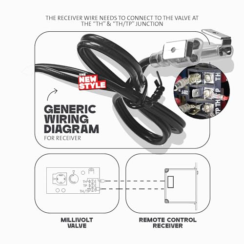 The-New-Style RCB04A Upgraded Remote Control Thermostat Kit,For Ambient Majestic Vermont-Castings Skytech Monessen Etc,Millivolt Gas Valve Fireplaces And Stoves thumb #4