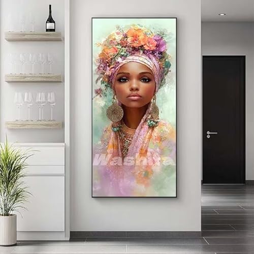 �������G �A�t���J �v�����Z�X �����h��G �L�b�g DIY ��l ���S�Ҍ��� �f�W�^�����G ��h�� �����L�b�g�ɂ��G�� Paint By Numbers �A�N�����y�C���g ���ʉ� �����Ńy�C���g �z�[�� �I�t�B�X���� �M�t�g 20x40 cm, �t���[��