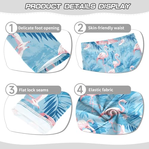 KLL Flamingo Palm Tree Toddler Girls' Legging Soft High Waisted Workout Pants Exercise3