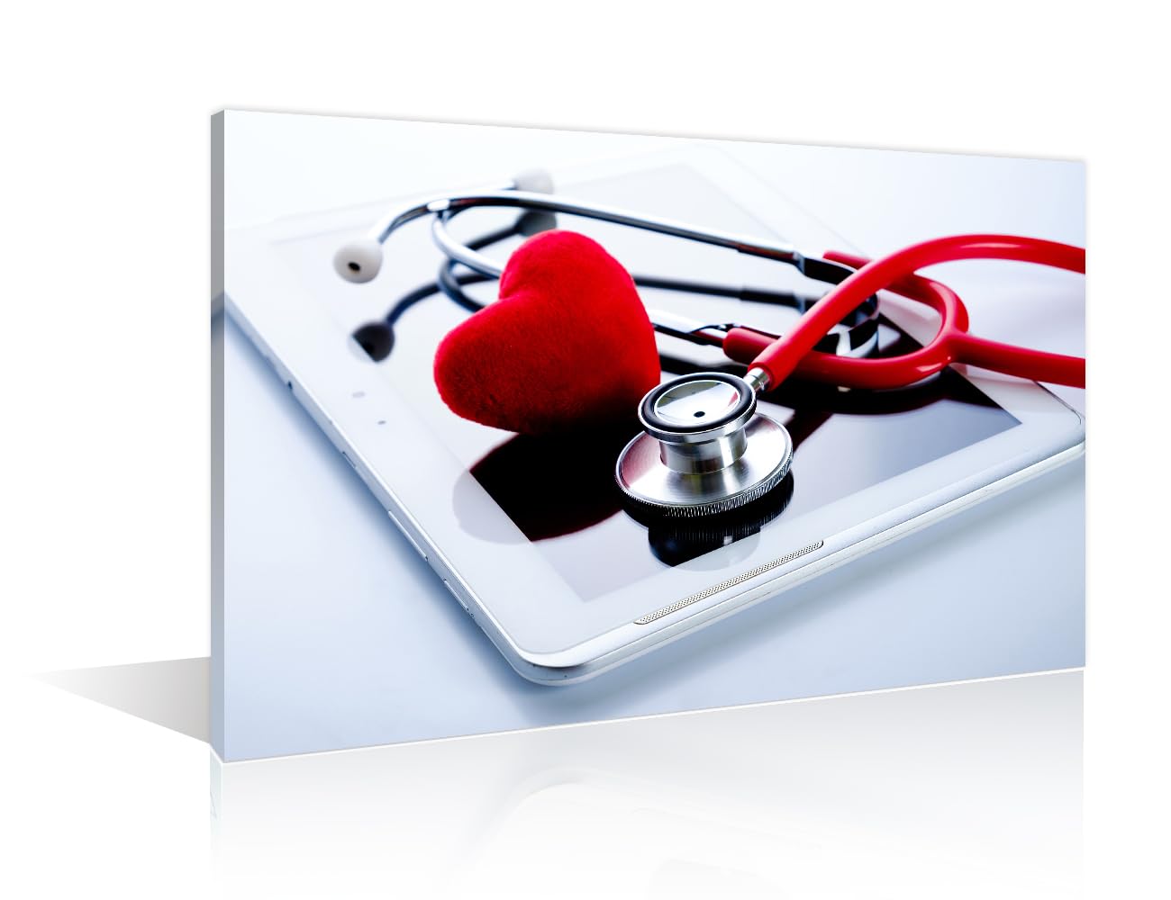 Medical Modern Home Decor 1 Panels Home Decor Stethoscope Pictures Wall Art for Bedroom, Living Room, Office. Framed Ready to Hang (16" Wx24 H)