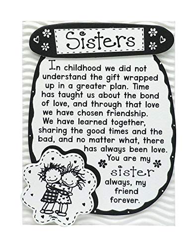 Blue Mountain Arts Miniature Easel Print with Magnet "Sisters" 4.9 x 3.6 in., Perfect Birthday, Christmas, or "Just Because" Gift Between Sisters, by Marci and the Children of the Inner Light