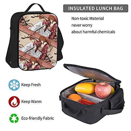 Rurouni Kenshin Himura Kenshin Anime Rugzak 3-delige set, rugzak + etui + lunchtas combinatie Geschikt voor mannen… - Afbeelding 7