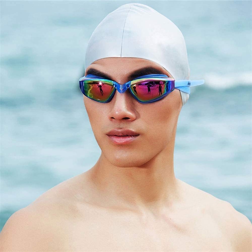 JINGYAN Occhialini da nuoto Occhiali da nuoto, lenti anti-nebbia HD, occhiali sott'acqua senza perdite, confortevole pezzo di naso, piscina in silicone in gomma resistente morbido