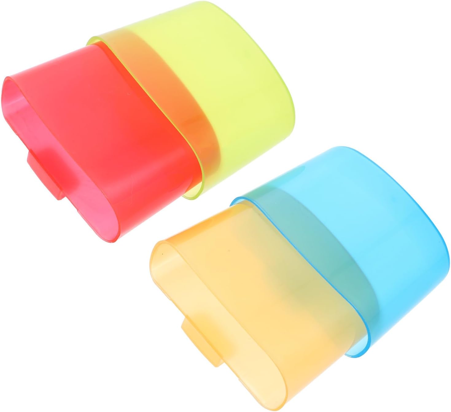 4 Pack Tea Bag Holder for Tea Cups, PP Hanging Edge Tray