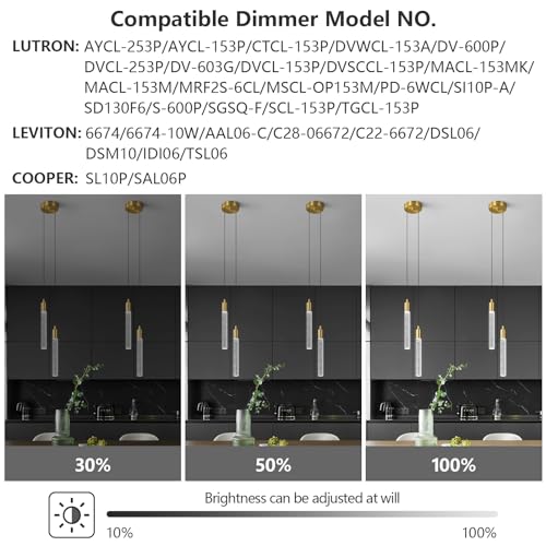 Image of Modern Light Fixture Kitchen Island Pendant Light Dimmable LED Gold Pendant Lights Mini Crystal Pendant Lighting for Bedroom Dining Room Living Room（2-Light ）
